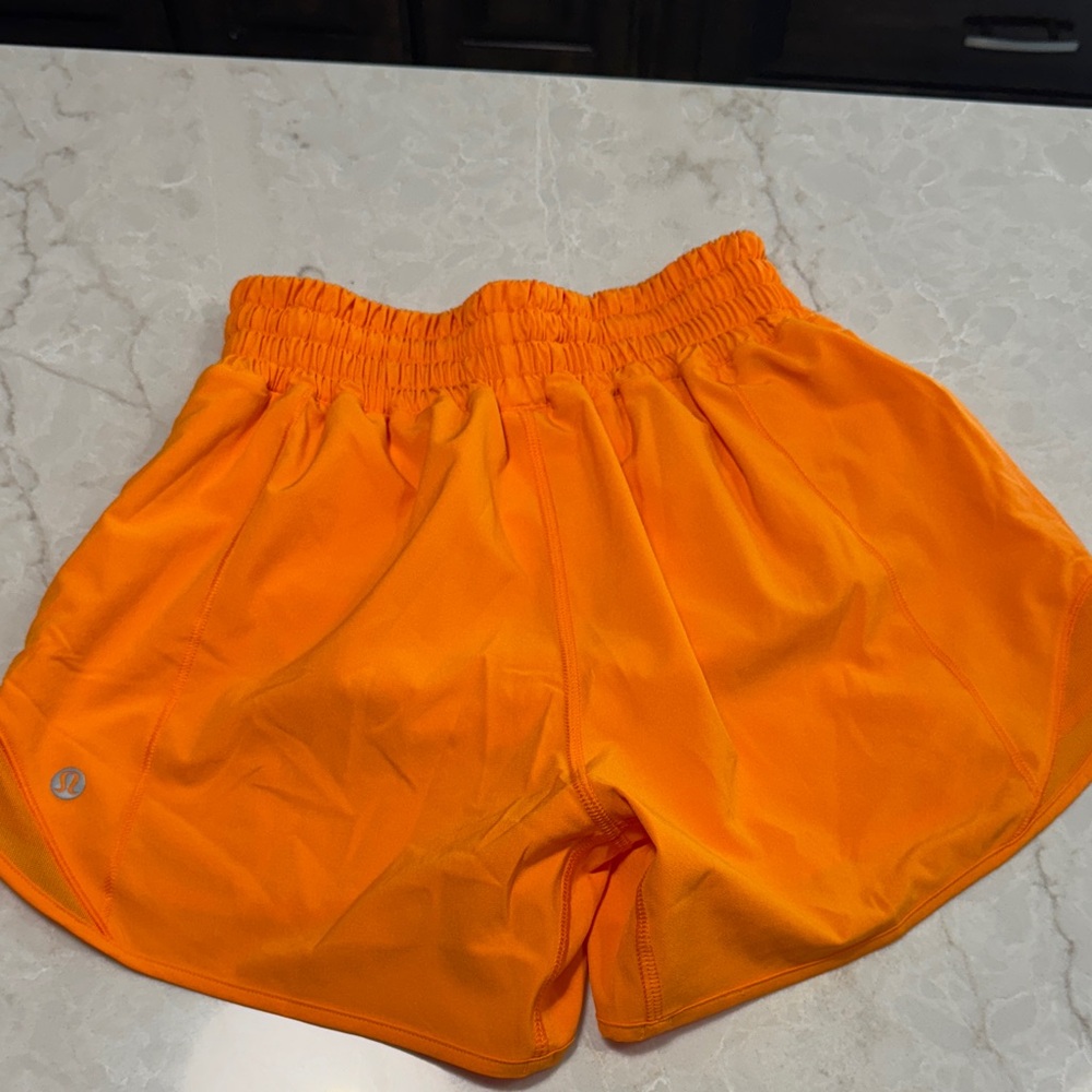 Lululemon Athletica Vibrant Orange Athletic Shorts- never worn size 2